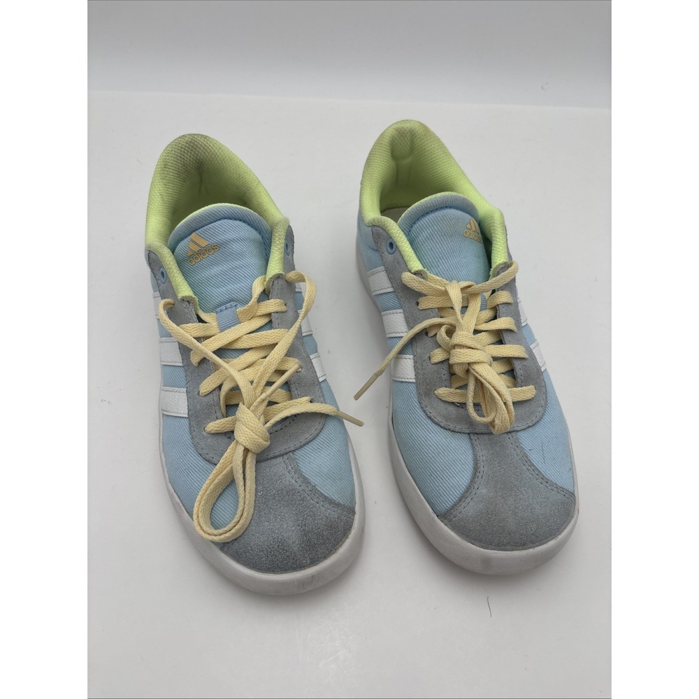 Adidas  Light Blue ‎ and Green Suede Women's Sneakers Size 4.5